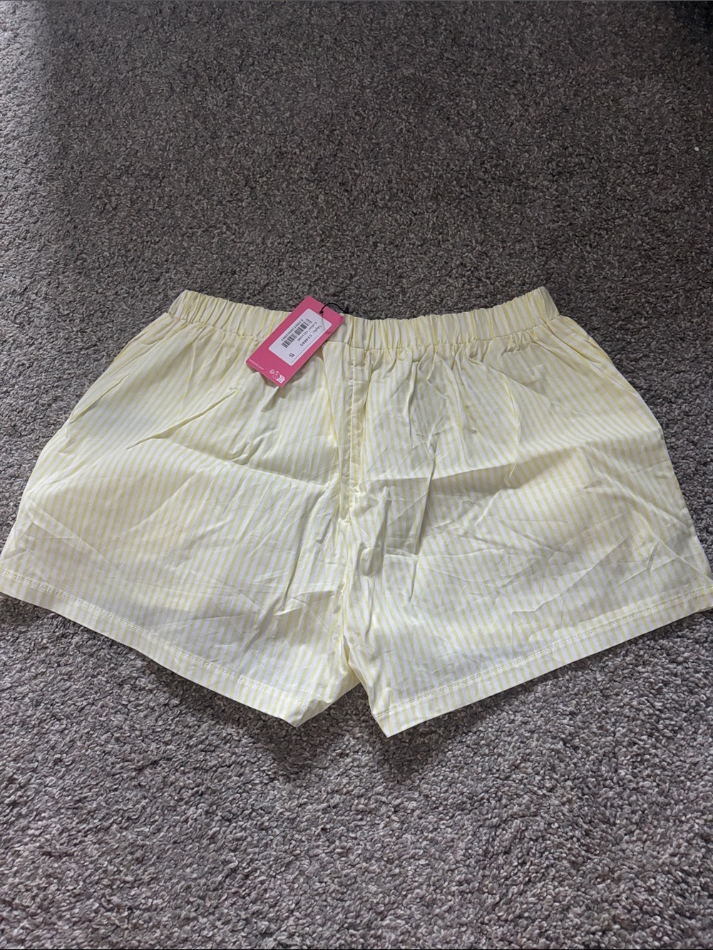 Edikted Yellow Stripe Women’s Shorts - Picture 2 of 3